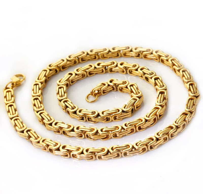 Web Based Men's stainless steel necklace and bracelet set