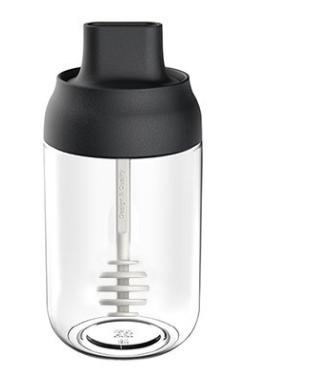 Web Based Kitchen Spice Glass Seasoning Jar with Spoon and Lid 250M