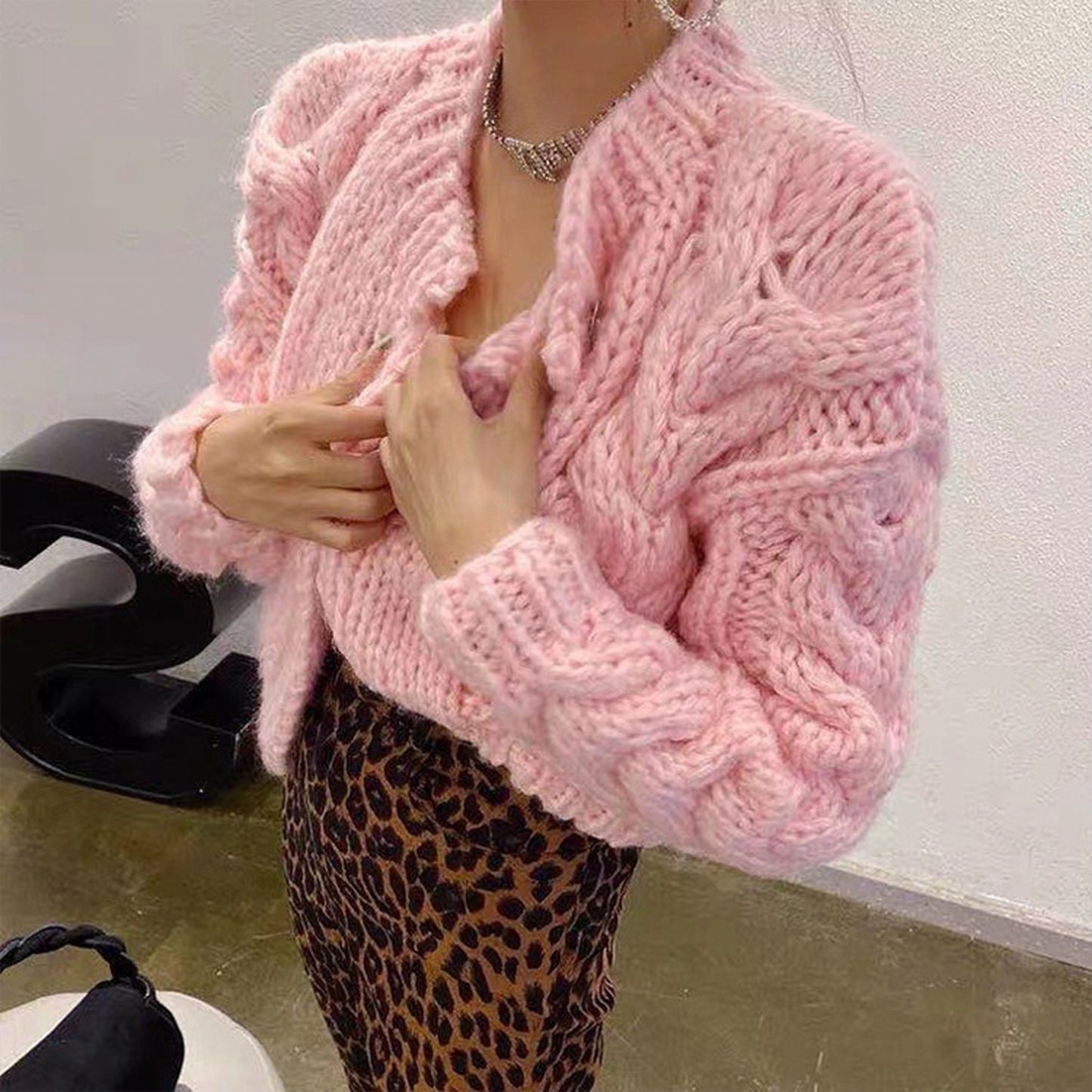 Web Based Knitted Sweater Women's Mohair Wool Loose Cardigan Jacket, Knit Top, Handmade Clothing, Gift For Women, Hand-knit Outfit