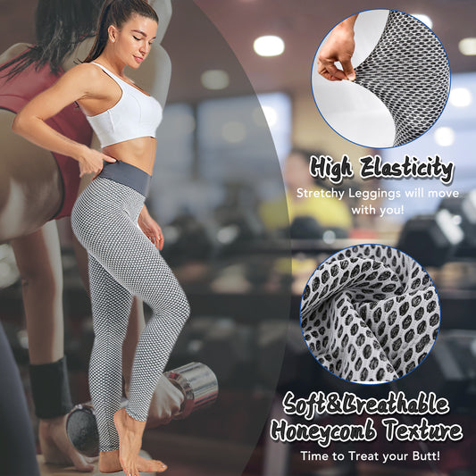 Web Based TIK Tok Leggings Women Butt Lifting Workout Tights Plus Size Sports High Waist Yoga Pants Light Grey
