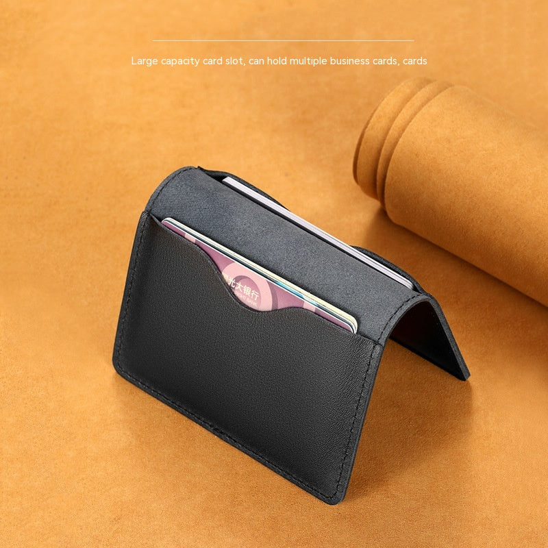 Web Based Ultra-thin Cowhide Card Holder Men And Women