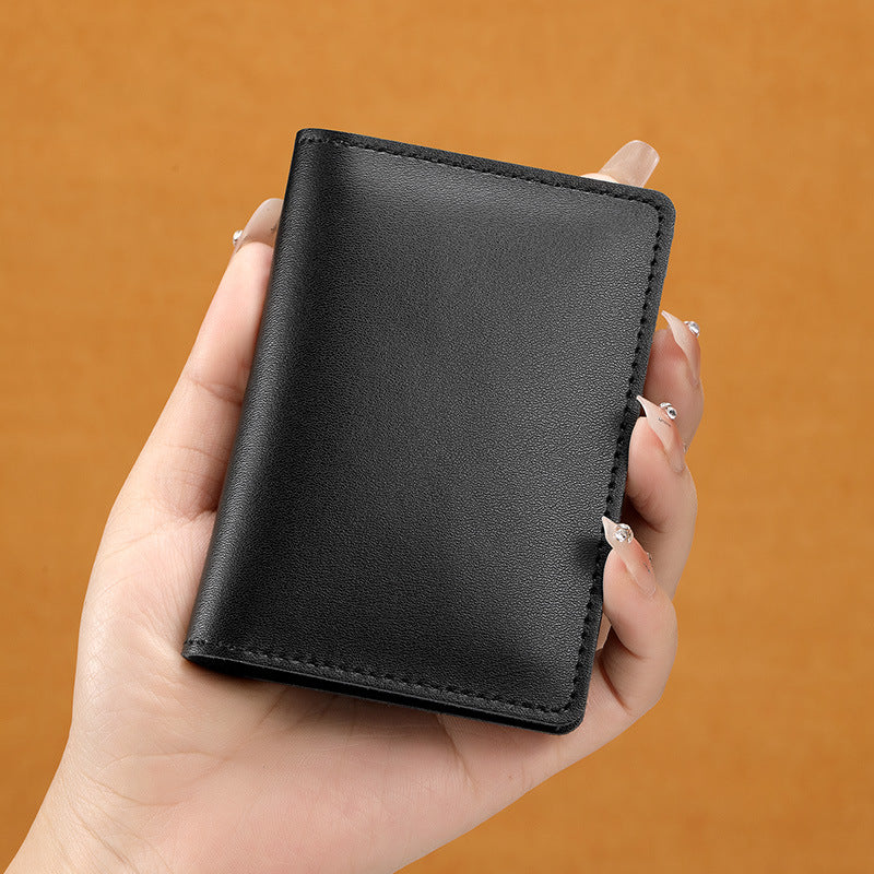 Web Based Ultra-thin Cowhide Card Holder Men And Women
