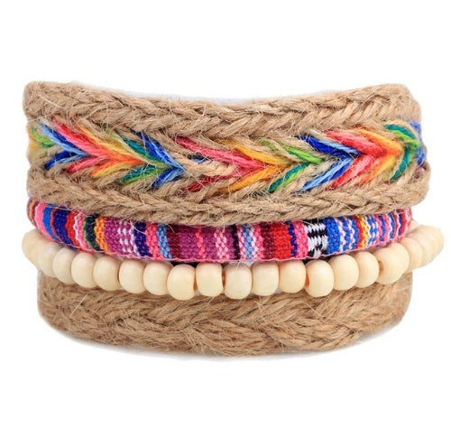 Web Based Leather Bracelet Men Multilayer Bead Bracelet Punk Wrap Bracelets for Women Vintage punk Men Jewelry
