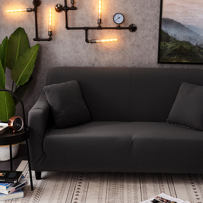 Web Based Pure color stretch waterproof sofa cover