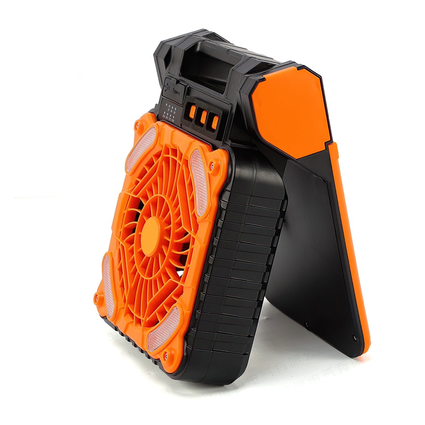 Web Based Solar Camping Fan With LED Lantern 5200mAh Rechargeable Battery Operated Portable Fan With Emergency Power Bank 4 Wind Speeds 3 Light Modes 3 Timers For Hiking Fishing Travel