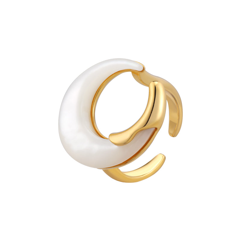 Web Based Women's Fashion Statement Geometric Fritillary Ring