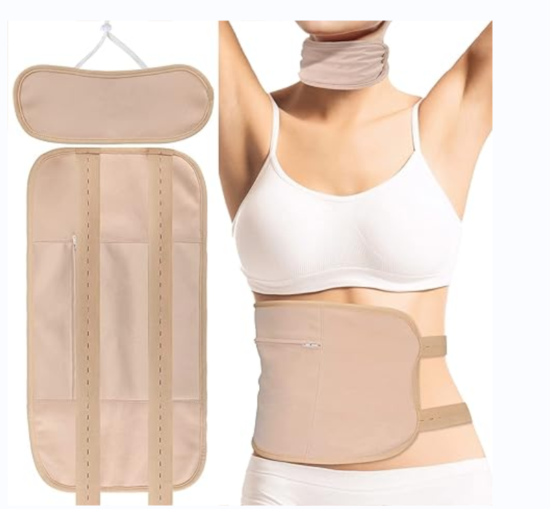 Web Based Castor Oil Pack Wrap Set, Adjustable Reusable Organic Castor Oil Pack Kit, Castor Oil Packs For Liver Detox With Elastic Strap Cotton Machine Washable Anti Oil Leak