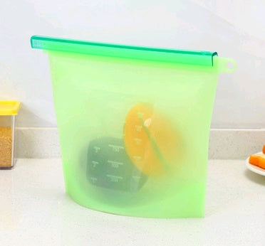 Web Based Silicone fresh-keeping bag vacuum sealed bag food  storage bag refrigerator food fruit storage bag
