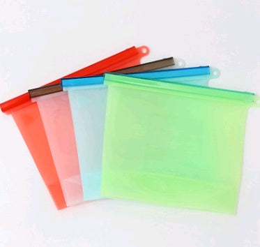 Web Based Silicone fresh-keeping bag vacuum sealed bag food  storage bag refrigerator food fruit storage bag