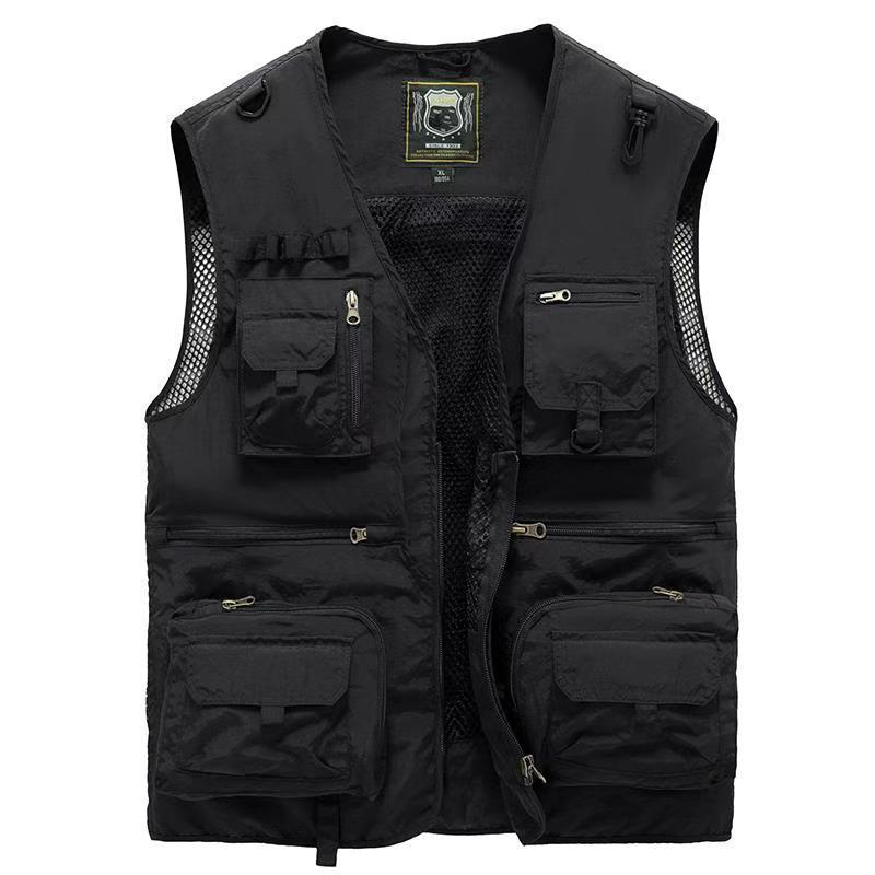 Webbased 14 Pockets Summer New Men US Tactical Hiking Fishing Vest Mens Photographer Waistcoat Mesh Cargo Sleeveless Jacket Tool Vest