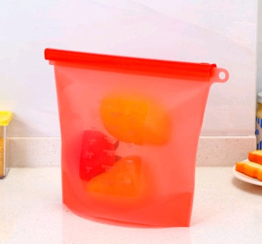 Web Based Silicone fresh-keeping bag vacuum sealed bag food  storage bag refrigerator food fruit storage bag