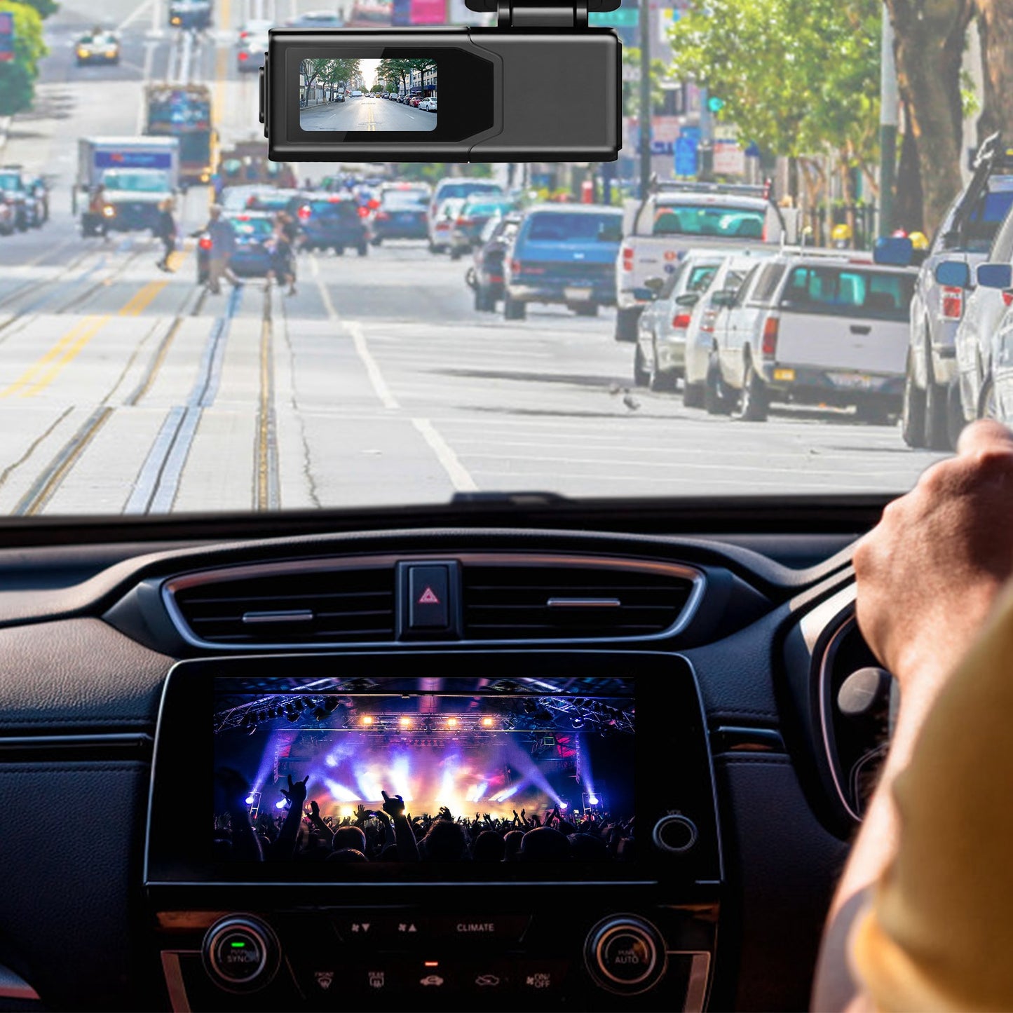 Web Based 1Pc 2K HD Front Dash Cam For Car With IPS Screen Night Vision Loop Recording Included 32G Storage Card 140 Degree Wide Angle WiFi App Control Front Dashcam