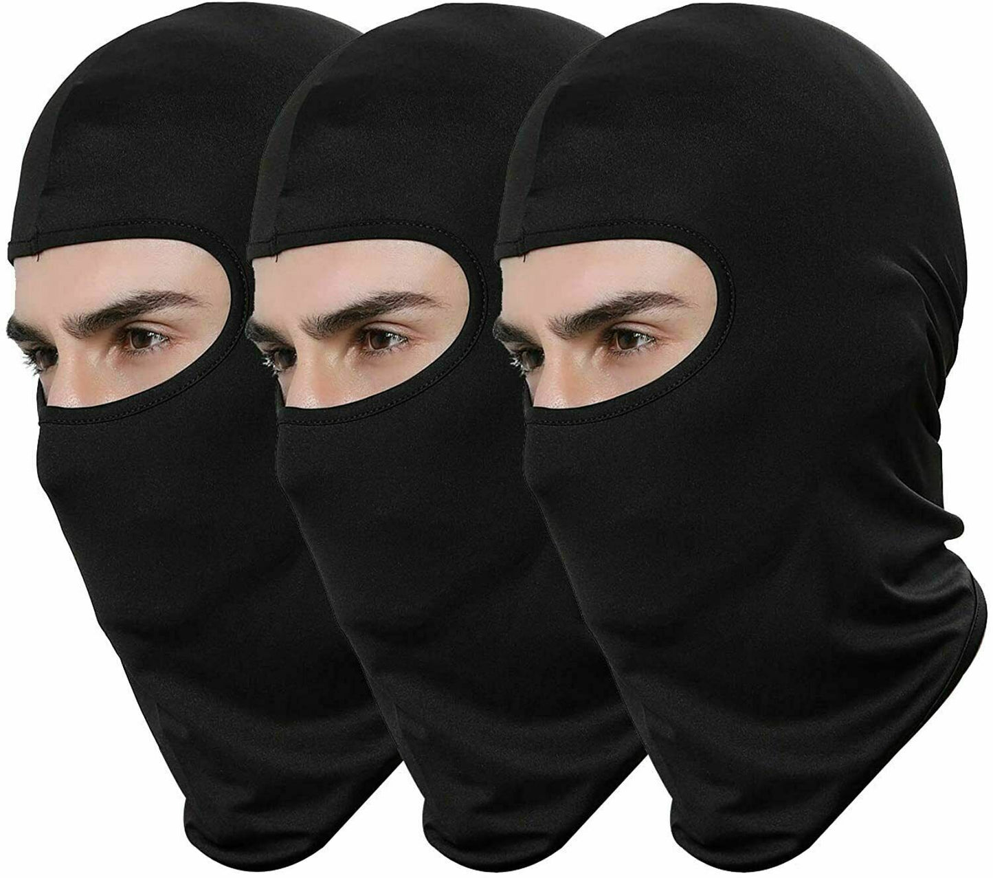 Web Based 3 Pack Tactical Balaclava Thin Full Face Mask Lightweight Motorcycle Warmer Ski