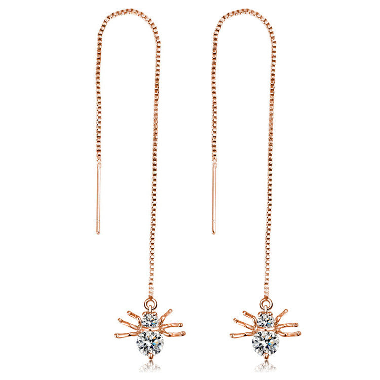 WebBased Shining Star Tassel Earrings Back Hanging Exquisite Earrings