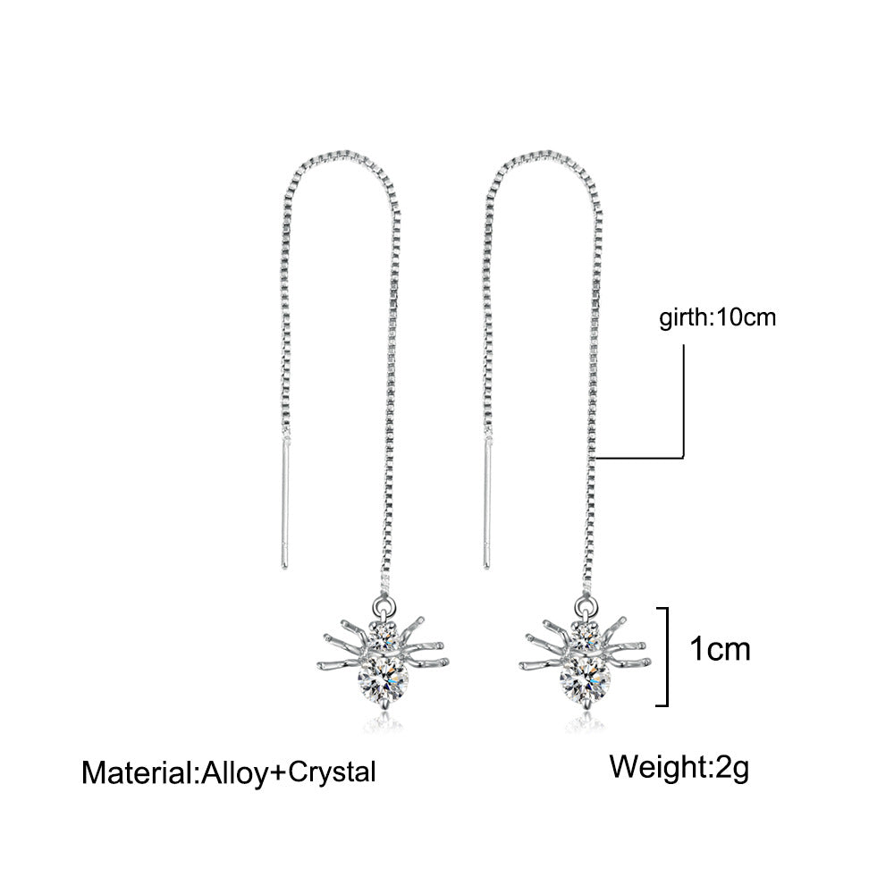 WebBased Shining Star Tassel Earrings Back Hanging Exquisite Earrings