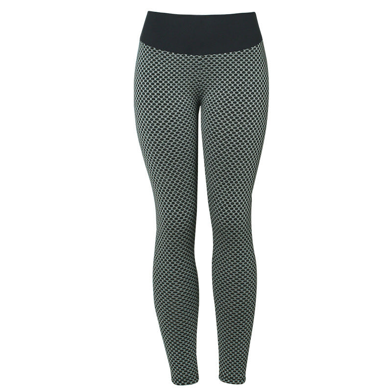 Web Based Plaid Leggings Fitness Yoga Pants Women's Seamless High Waist Breathable Gym Leggings