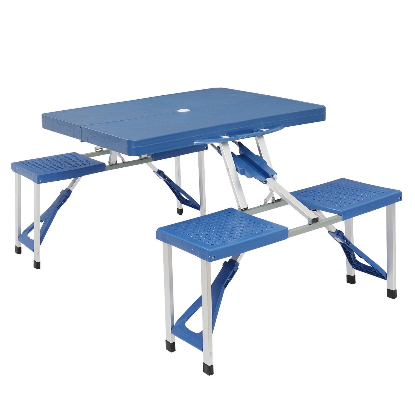Web Based 135.5x83x65.5cm Plastic Tables And Chairs 50kg Blue Camping Tables And Chairs