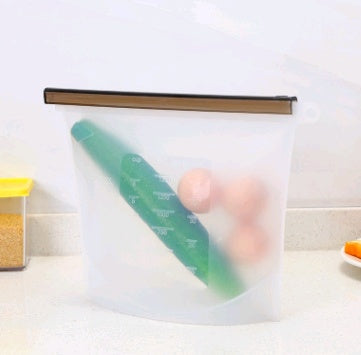 Web Based Silicone fresh-keeping bag vacuum sealed bag food  storage bag refrigerator food fruit storage bag