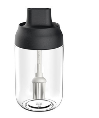 Web Based Kitchen Spice Glass Seasoning Jar with Spoon and Lid 250M