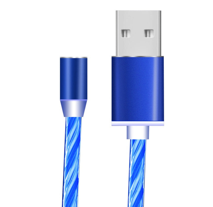 Web Based Compatible with Apple, Flowing Ligh Magnetic Streamer Data Line Cable for Iphone Android Typec