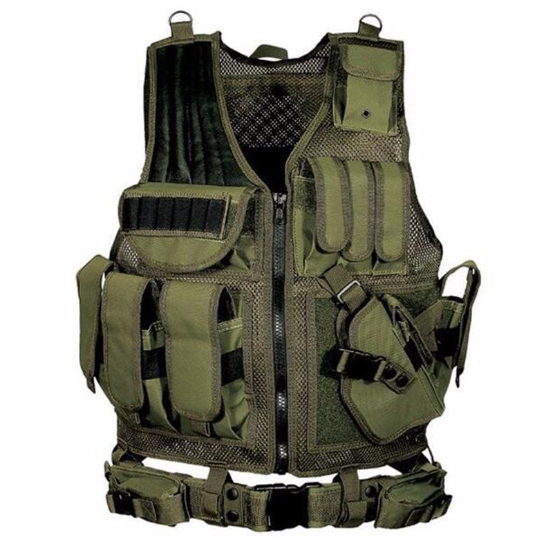 Web Based Tactical Vest Military Combat Army Armor Vests Molle Airsoft Plate Carrier Swat Vest Outdoor Hunting Fishing CS Training Vest