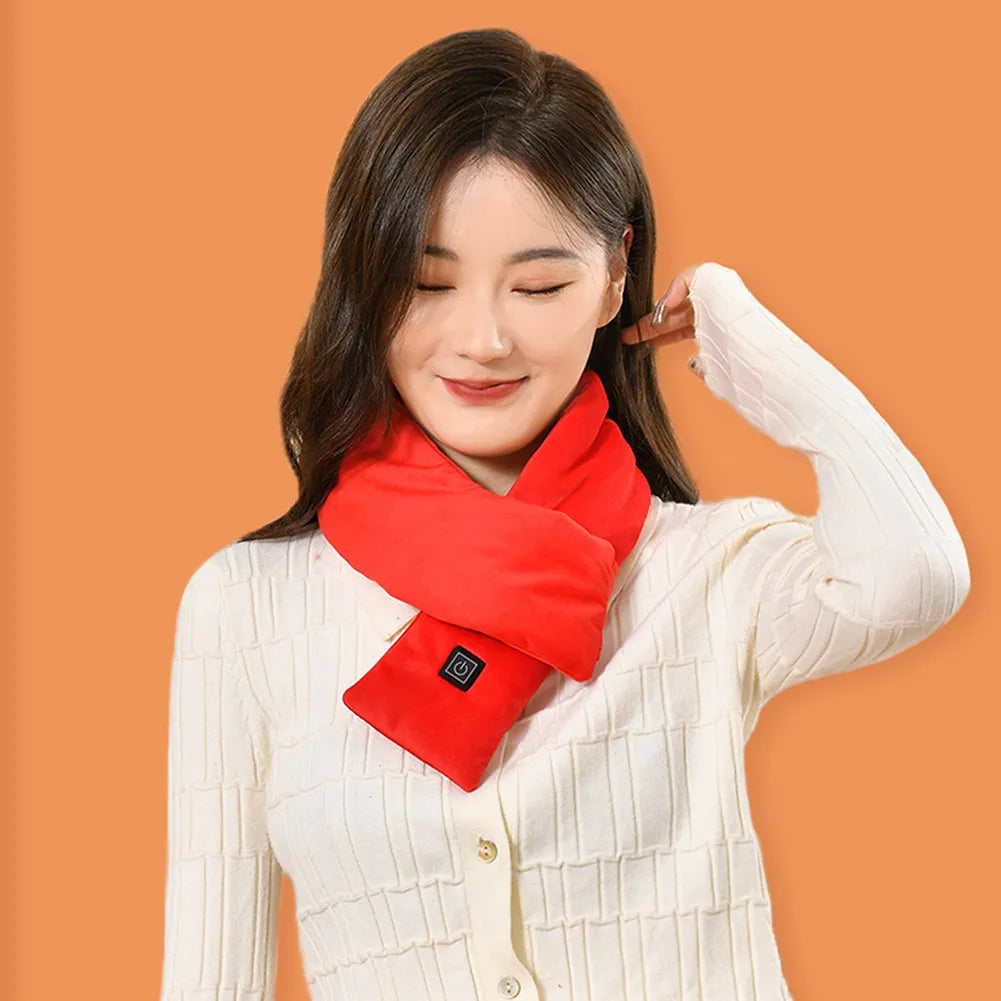 Web Based USB Women Men Heating Scarf Temperature Scarf 3 Gears Adjustable USB Charging Heat Control Neck Warmer For Cycling Camping USB Heated Scarf - Temperature Adjustable Heating Scarf