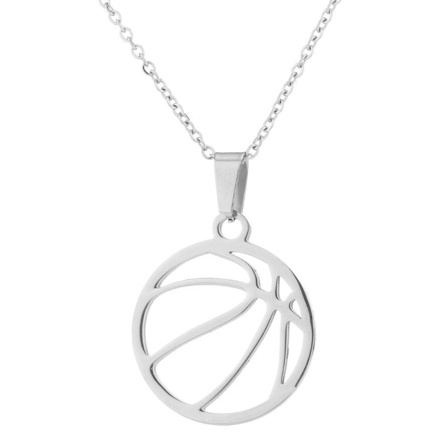 Wbs stainless steel volleyball necklace
