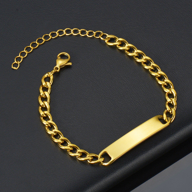 Web Based Custom Laser Engraved Bracelets Personalized Bracelet Engravable Stainless Steel Jewelry Gifts