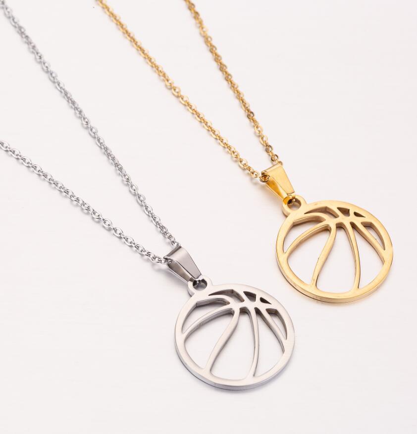 Wbs stainless steel volleyball necklace