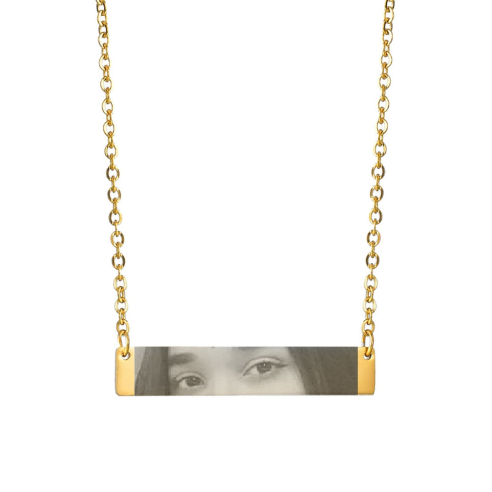 Web Based Custom Eyes Photo Necklace Stainless Stee Customized Engrave Eye Necklaces Personalized Picture Name Necklace For Women Kids