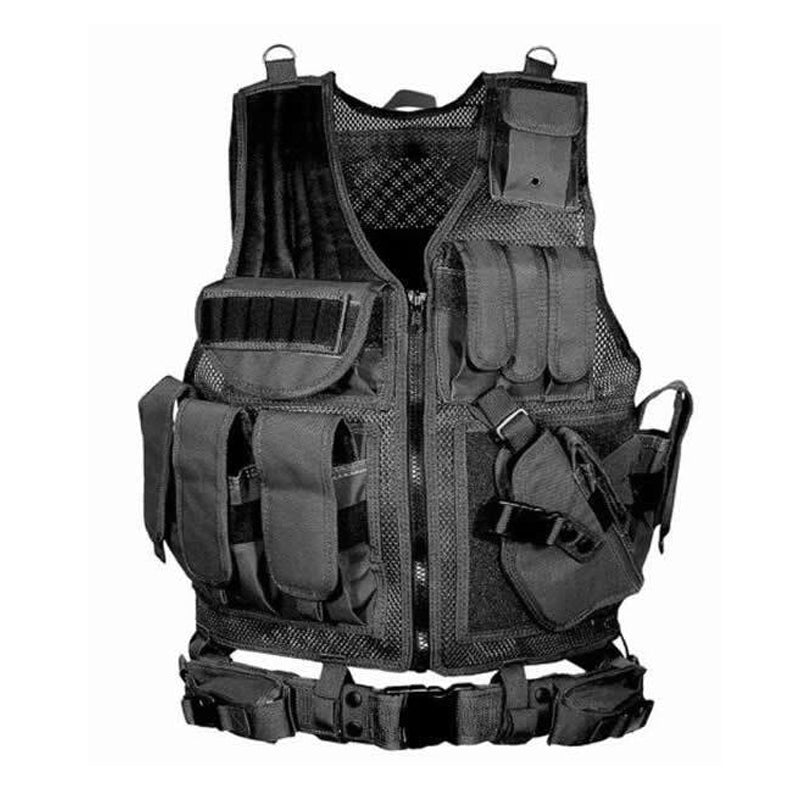 Web Based Tactical Vest Military Combat Army Armor Vests Molle Airsoft Plate Carrier Swat Vest Outdoor Hunting Fishing CS Training Vest