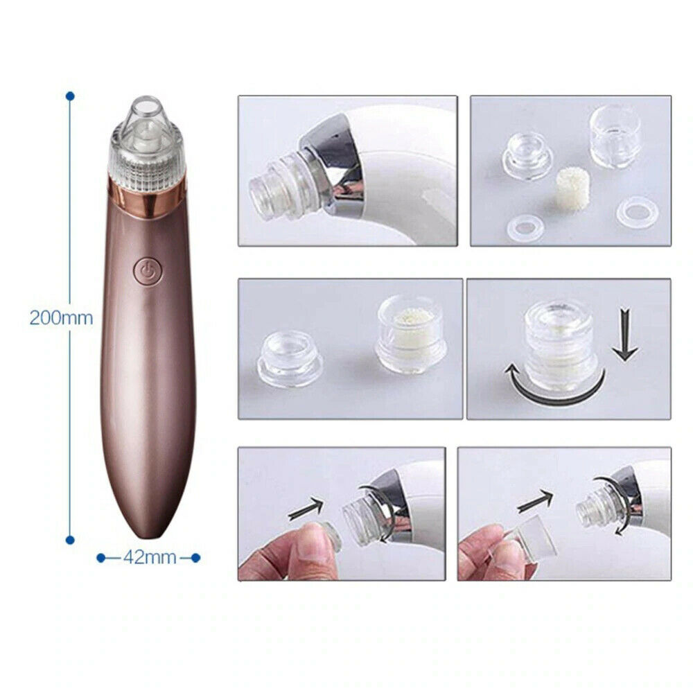 Web Based Blackhead Vacuum Pore Cleaner Acne Pimple Remover Strong Suction Tool Electric Blackhead Remover Pore Vacuum Suction Diamond Dermabrasion Face Cleaner