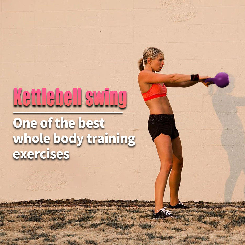 Web Based 5lbs Kettlebell Set, Strength Training Kettlebells Weight Set For Women, Vinyl Coated Kettle Bell For Home Gym Workout Weight Lifting Equipment, Comfortable Grip Wide Handle Weights