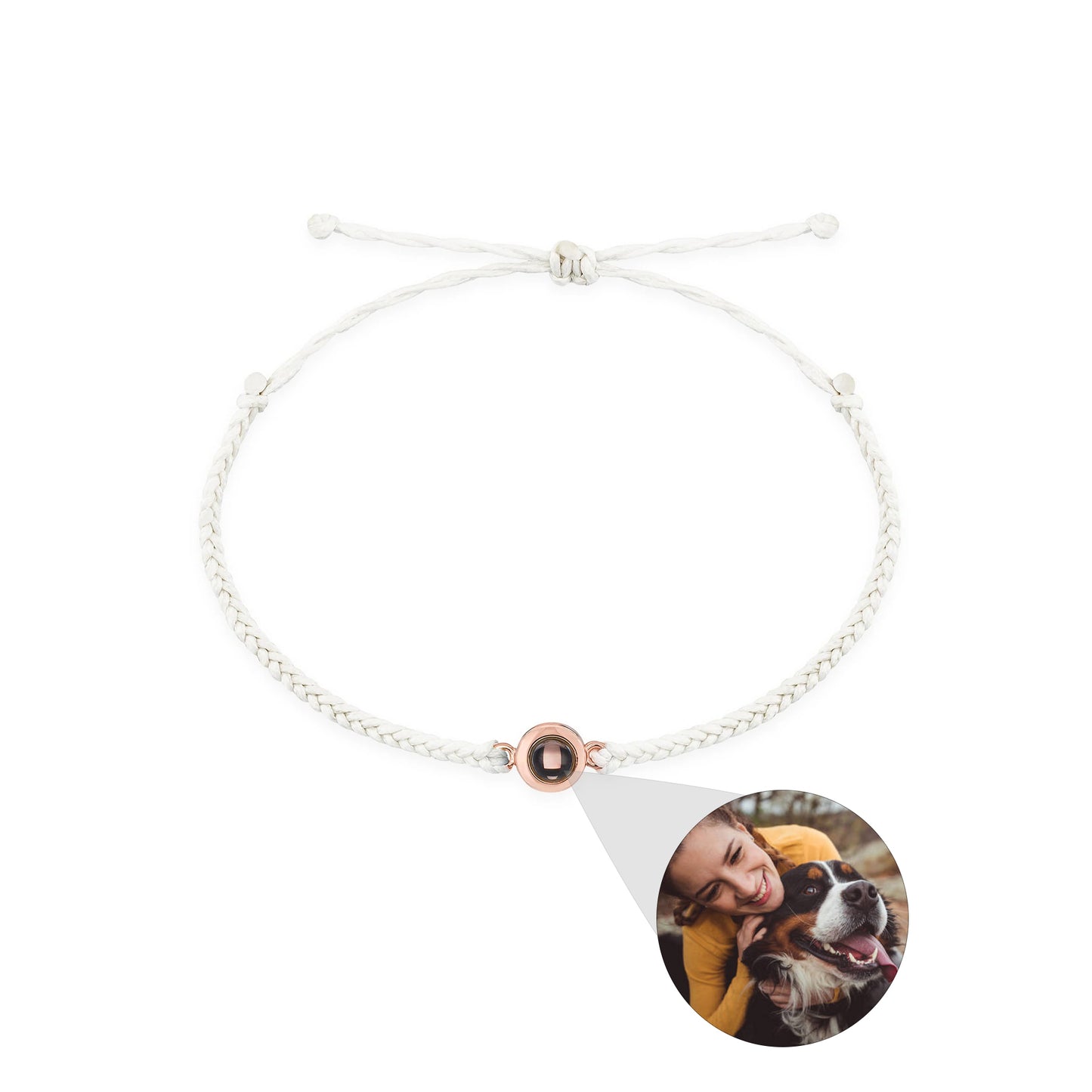 Web Based Creative Customized Color Photo Projection Bracelet Hand Woven Lovers Personality Jewelry For Men And Women Valentine's Day Gift