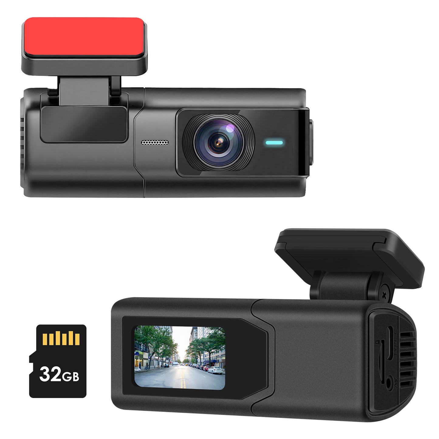 Web Based 1Pc 2K HD Front Dash Cam For Car With IPS Screen Night Vision Loop Recording Included 32G Storage Card 140 Degree Wide Angle WiFi App Control Front Dashcam