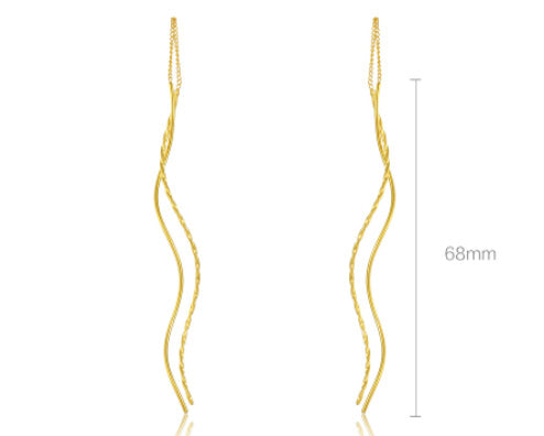 Web Based Women's Fashion Simple Style Long Tassel Earrings