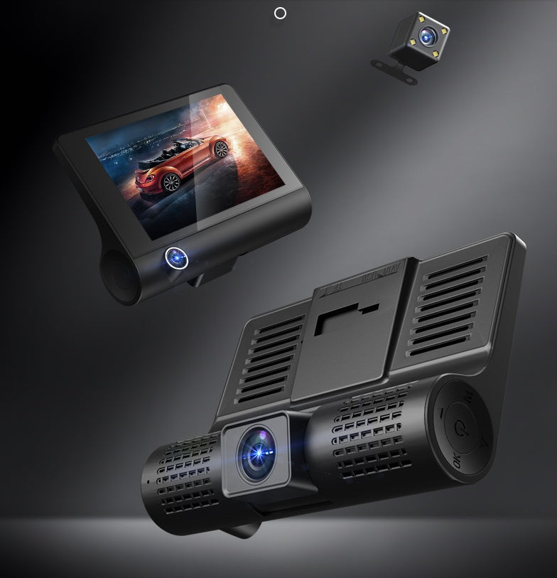 Web Based 1080P High-definition Three-record Driving Recorder