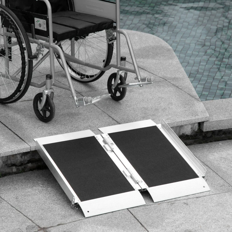 Web Based Skidproof Portable Wheelchair Ramp For Home, Steps, Doorways, Carpeted Foldable Handicap Ramp, Threshold Ramp