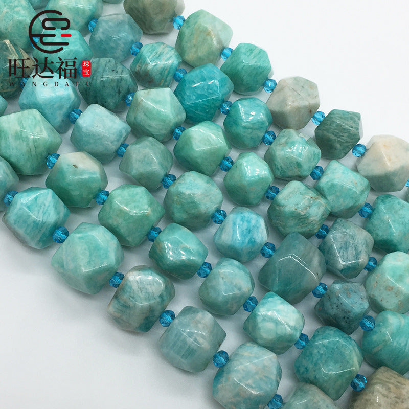 Web Based Natural Amazonite Loose Bead Necklace