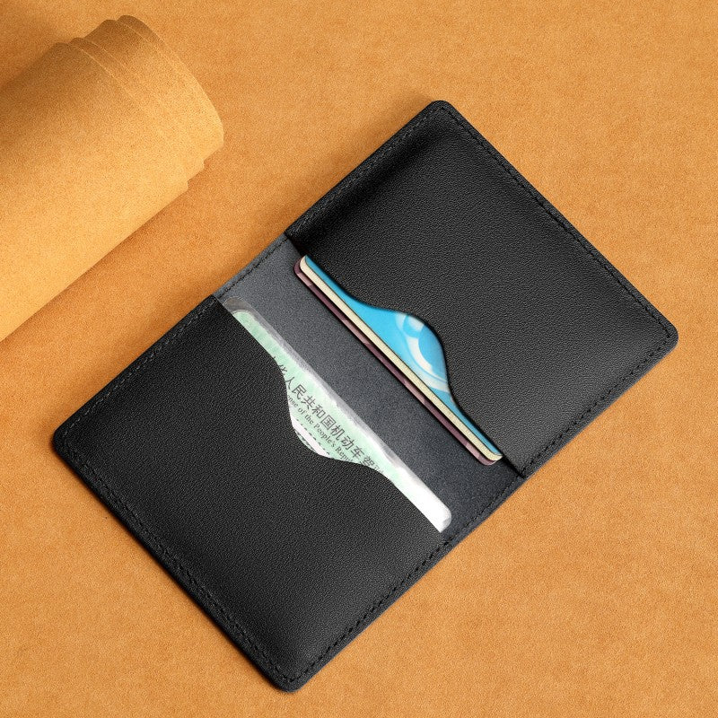 Web Based Ultra-thin Cowhide Card Holder Men And Women