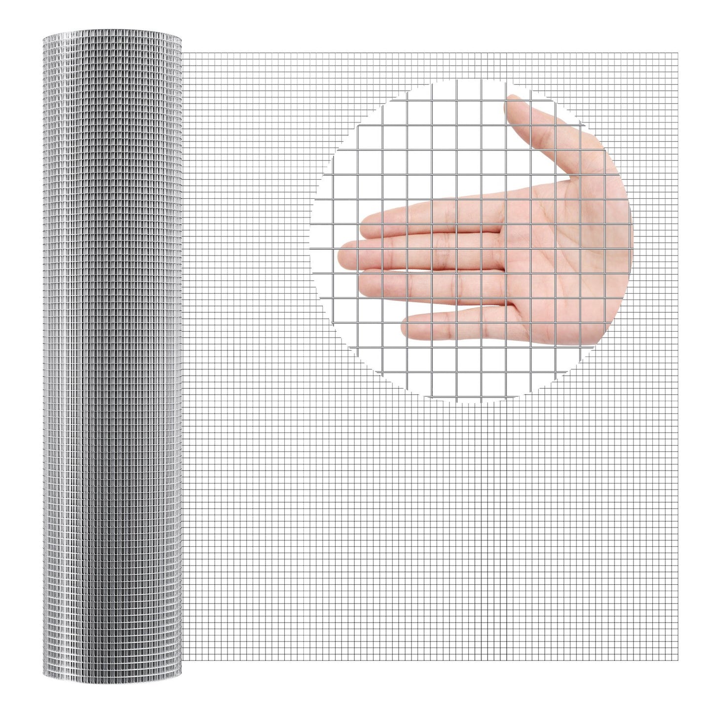 Web Based Hardware Cloth, 1'2 Inch 48in X 100 Ft 19 Gauge, Hot Dipped Galvanized Wire Mesh Roll, Chicken Wire Fencing, Wire Mesh For Rabbit Cages, Garden, Small Rodents