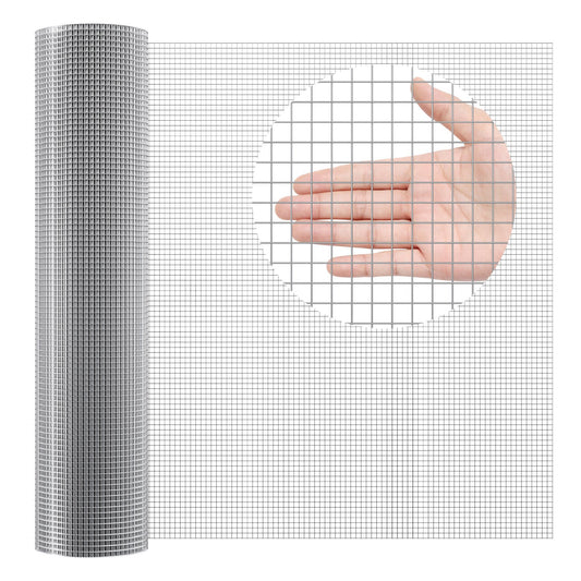 Web Based Hardware Cloth, 1'2 Inch 48in X 100 Ft 19 Gauge, Hot Dipped Galvanized Wire Mesh Roll, Chicken Wire Fencing, Wire Mesh For Rabbit Cages, Garden, Small Rodents