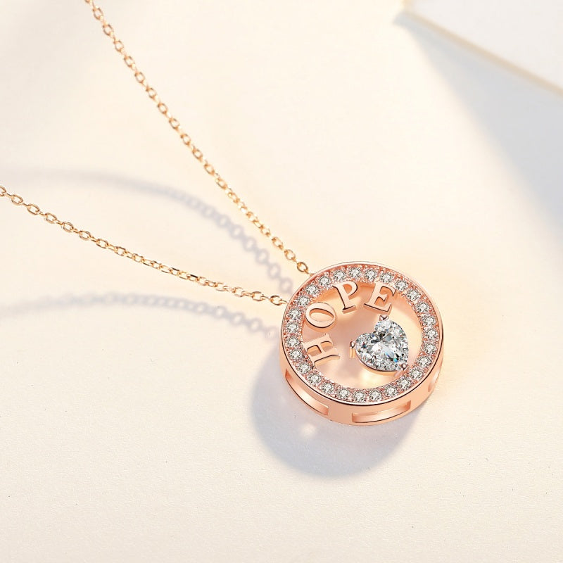 Web Based Emma Manor Necklace For Women 18k Gold Plated 925 Silver 5A Zirconia Diamond Hope Pendant Necklace