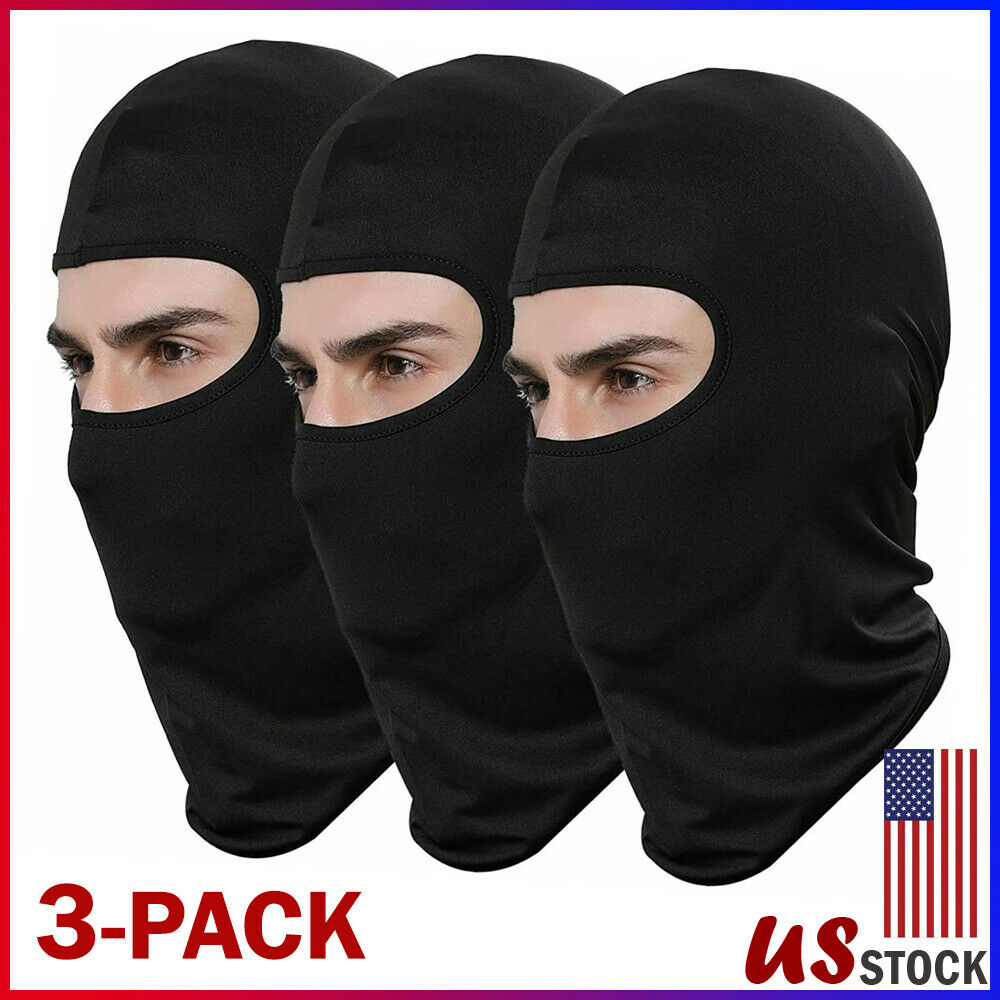 Web Based 3 Pack Tactical Balaclava Thin Full Face Mask Lightweight Motorcycle Warmer Ski