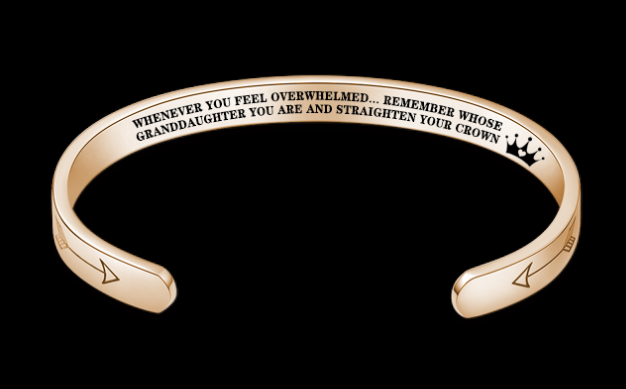 Web Based Mantra Bracelet With Quotes Stainless Steel Cuff Inspirational Jewelry Graduation Gift