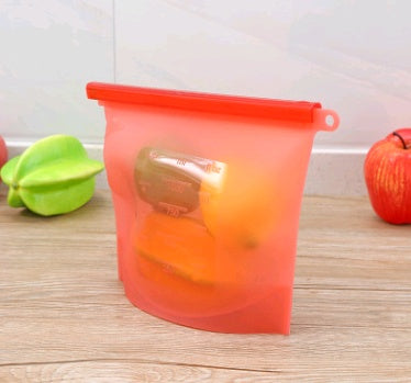 Web Based Silicone fresh-keeping bag vacuum sealed bag food  storage bag refrigerator food fruit storage bag