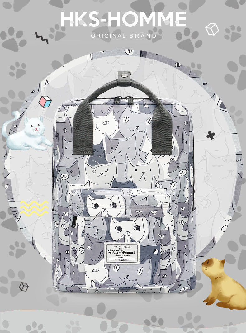 Web Based Printed Hand-carrying Female College High School Student Computer Large Capacity Travel Bag
