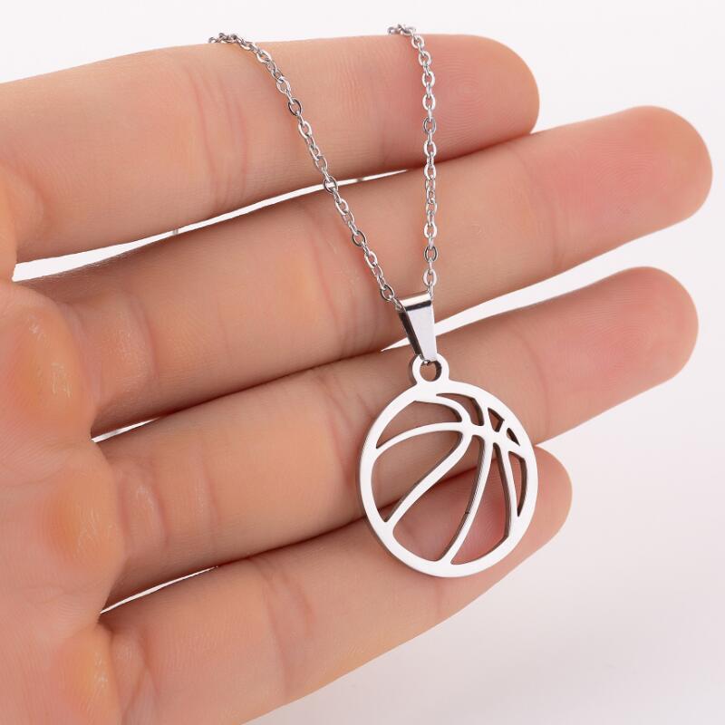 Wbs stainless steel volleyball necklace