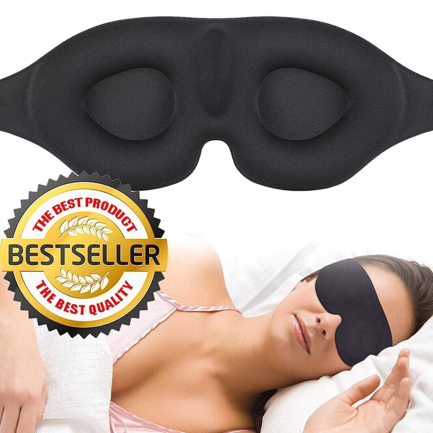 Web BasedTravel 3D Eye Mask Sleep Soft Padded Shade Cover Rest Relax Sleeping Blindfold