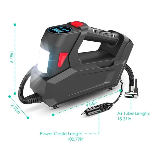 Web Based Portable Tire Inflator 120 PSI Maximum 90W Powered Tire With Digital Display LED Light
